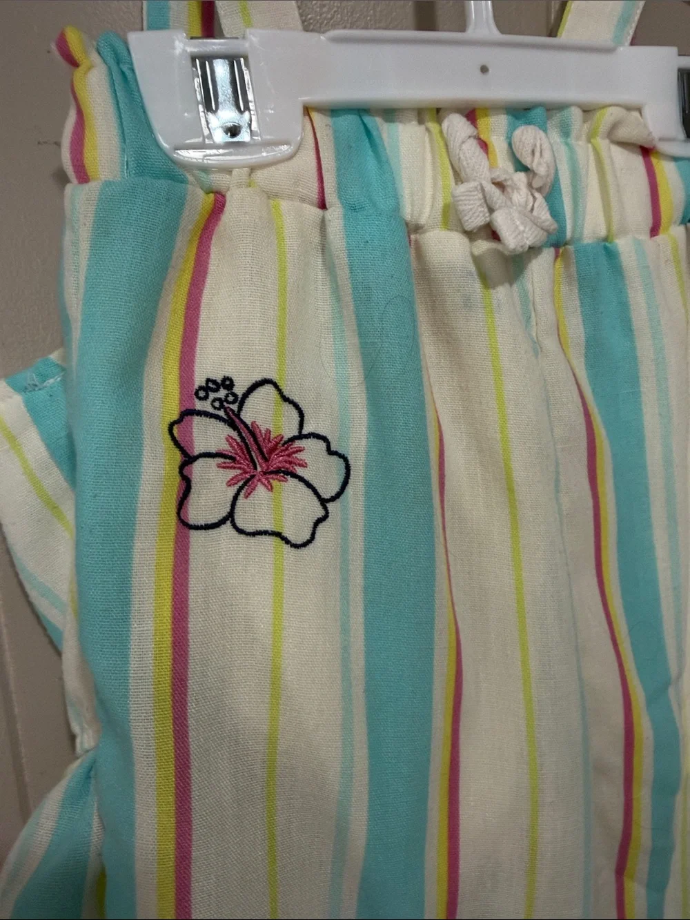 Disney Girls' Stitch Striped blue & yellow Jumpsuit